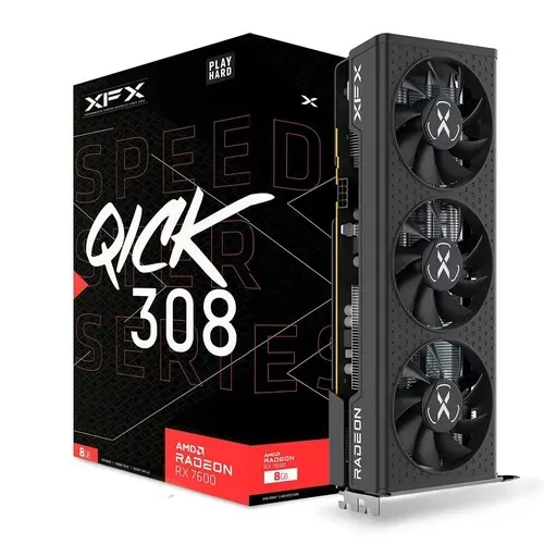 (Primeira Compra)Placa De Vdeo Rx 7600 Series Graphics Cards Xfx Amd Radeon, 8gb Gddr6 - Rx-76pqickby